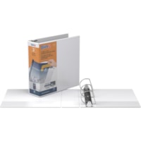 QuickFit QuickFit Angle D-ring View Binder - 3" (76.20 mm) Binder Capacity - Letter - 8 1/2" (215.90 mm) x 11" (279.40 mm) Sheet Size - Fastener(s): 3 x D-Ring - White - Recycled - Clear Overlay - 1 Each