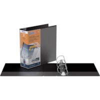 QuickFit QuickFit Angle D-ring View Binder - 3" (76.20 mm) Binder Capacity - Letter - 8 1/2" (215.90 mm) x 11" (279.40 mm) Sheet Size - Fastener(s): 3 x D-Ring - Black - Recycled - Clear Overlay - 1 Each