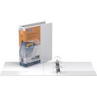 QuickFit QuickFit Round Ring View Binder - 2" (50.80 mm) Binder Capacity - Letter - 8 1/2" (215.90 mm) x 11" (279.40 mm) Sheet Size - Fastener(s): Round Ring - Pocket(s): Internal - White - Recycled - Easy Insert Spine, Clear Overlay - 1 Each