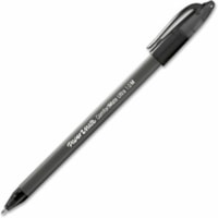 Paper Mate ComfortMate Triangular Ink Pens - Medium Pen Point - Black Ink - Black Rubber Barrel - 1 Dozen