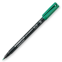 Stylo à pointe poreuse Lumocolor - 0,4 mm (0,02 po) Supr fine Pointe de stylo - Rechargeable - Ink Vert - Barrel Noir Polypropylène - 1 chaque