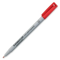 Lumocolor Medium Fibre-Tip Ink Pen - Medium Pen Point - Refillable - Red Ink - Polypropylene Barrel - 1 Each