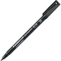 Lumocolor Fibre-Tip Pen - Medium Pen Point - Refillable - Black Ink - Polypropylene Barrel - 1 Each