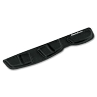 Fellowes Keyboard Palm Support with Microban® Protection - 0.63" (16 mm) x 18.25" (463.55 mm) x 3.37" (85.60 mm) Dimension - Black - Memory Foam - 1 Pack