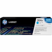 HP 304A (CC531A) Original Standard Yield Laser Toner Cartridge - Single Pack - Cyan - 1 Each - 2800 Pages