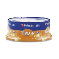 DVD enregistrable - DVD-R - 16x - 4.70 Go Broche Verbatim - 120 mm - 2 Heure Temps maximum d'enregistrement