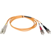 Tripp Lite by Eaton Fiber Optic Duplex Patch Cable - 164 ft (49.99 m) Fiber Optic Network Cable - First End: 2 x ST - Male - Second End: 2 x LC - Male - Patch Cable - 62.5/125 µm - Orange