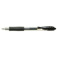 Pilot G2 Retractable Rollerball Pen - Black Ink - Black Barrel - 1 Dozen