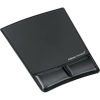 Tapis de souris Fellowes - hauteur de 0,88 po (22,35 mm) x largeur de 8,25 po (209,55 mm) x profondeur de 9,88 po (250,95 mm) Dimension - Noir - 1