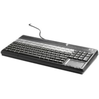 HP POS Keyboard - 106 Keys - QWERTY Layout - Magnetic Stripe Reader - USB