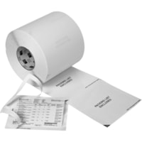 Zebra Z-Slip Shipping Label - 6 5/8" Width x 6" Length - Permanent Adhesive - Direct Thermal - White, Clear - Paper, Acrylic, Polypropylene - 660 / Roll - Perforated - 2 / Roll