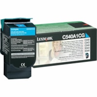 Lexmark C540A1CG Original Toner Cartridge - Laser - 1000 Pages - Cyan - 1 Each