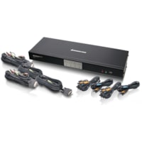 IOGEAR GCS1784 4-Port Dual Link DVI KVMP Switch with 7.1 Audio and Cables - 4 x 1 - 4 x Type B Keyboard/Mouse, 4 x DVI-I Server