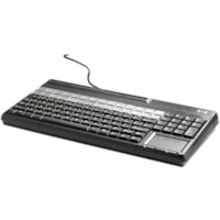 HP POS Clavier FK218AA - 106 Touches - QWERTY Disposition - 28 Touches configurables - Lecteur de bande magnétique - USB