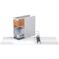 QuickFit QuickFit Locking Angle D-ring View Binder - 4" (101.60 mm) Binder Capacity - Fastener(s): D-Ring - White - Recycled - Locking Ring, Heavy Duty - 1 Each