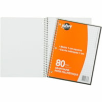 Cahier Hilroy - 80 Feuilles - Coilock - Avant Surface quadrillé - format 8 po (203,20 mm) x 10 1/2 po (266,70 mm) - Paper Blanc - 1 chaque