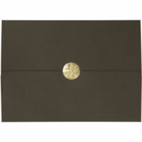 St. James® Elite 83564 Letter Recycled Certificate Holder - 8 1/2" (215.90 mm) x 11" (279.40 mm) - Linen, Cover Stock - Black, Gold - 30% Recycled - 5 / Pack 