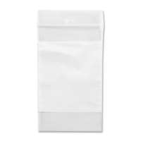 Crownhill Reclosable Poly Bag - 3" (76.20 mm) Width x 2" (50.80 mm) Length x 2 mil (51 Micron) Thickness - Clear, White - Vinyl - Food, Storage - 100 / Pack