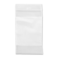 Crownhill Reclosable Poly Bag - 5" (127 mm) Width x 3" (76.20 mm) Length x 2 mil (51 Micron) Thickness - Clear, White - Vinyl - Food, Storage - 100 / Pack