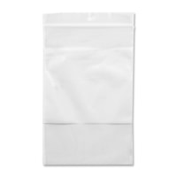 Crownhill Reclosable Poly Bag - 6" (152.40 mm) Width x 4" (101.60 mm) Length - Clear, White - Vinyl - Food, Storage - 100 / Pack