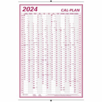 Brownline Laminated Yearly Wall Calendar - Yearly - January 2025 - December 2025 - 24" (609.60 mm) x 36" (914.40 mm) Sheet Size - Bilingual, Laminated, Erasable, Eyelet - 1 Each