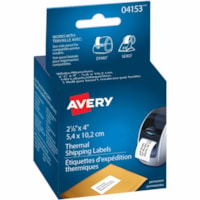 Étiquette polyvalente Avery® - hauteur de 2 1/8 po (53,85 mm) x largeur de 4 po (101,60 mm) - Permanent Adhésif - Rectangulaires - Transfert thermique - Blanc brillant - Papier - Étanche - 140 / Feuille - 140 / Rouleau - 1 Total de feuilles - 140 Total d'étiquette(s) - 1 / boîte