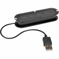 Concentrateur USB - USB - 480 Mo/s - Externe - Noir Tripp Lite by Eaton - USB - 480 Mo/s - Externe - 4 Port(s) USB - 4 Port(s) USB 2.0 - PC, Mac