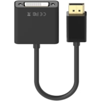Belkin DisplayPort to DVI Adapter, M/F, 1080p - DisplayPort/DVI Video Cable Adapter for Video Device, Computer, Monitor, Projector, HDTV, Notebook, Tablet - First End: 1 x 20-pin DisplayPort Digital Audio/Video - Male - Second End: 1 x 24-pin DVI Digital Video - Female - Supports up to 1920 x 1080 -