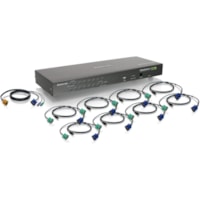 IOGEAR USB PS/2 Combo KVM Switch - 16 x 1 - 16 x SPHD-15 Keyboard/Mouse/Video - 1U - Rack-mountable