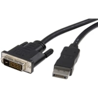 StarTech.com 10ft (3m) DisplayPort to DVI Cable, DisplayPort to DVI-D Adapter/Converter Cable, 1080p Video, DP 1.2 to DVI Monitor Cable - 10ft Passive DisplayPort to DVI-D single-link cable | 1920x1200/1080p 60Hz; DP 1.2 HBR2; HDCP 1.3; EDID - DisplayPort to DVI cable works w/any DP++ source - Video