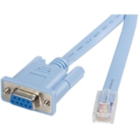 Câble réseau 6 pi (1,83 m) DB-9/RJ-45 - 1 chaque StarTech.com - 6 pi (1,83 m) DB-9/RJ-45 Câble réseau pour Périphérique réseau, Ordinateur Portable, Routeur - Bleu - 1 chaque