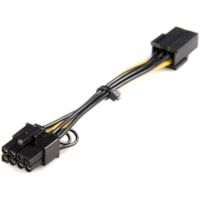 StarTech.com Power Adapter Cable - PCI Express - 6 Pin - 8 Pin - PCIe - Connect a standard 6-pin PCI Express power connection on the Power Supply to 8-pin ATI and NVidia video cards