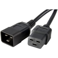 StarTech.com 3ft (1m) Power Extension Cord, IEC C19 to C20, 13A 250V, 16AWG, Black, Outlet Extension Cable for Network Equipment - 3ft (0.9m) Heavy duty extension cord w/ IEC 60320 C19 to C20 connectors; 250V 13A (Max); UL listed; AC Power Cord w/ molded connectors; Fire Rating VW-1; 3 Conductor; 16