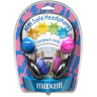 Maxell Kids Safe Headphones - Stereo - Mini-phone (3.5mm) - Wired - 32 Ohm - 14 Hz to 20 kHz - Over-the-head - Binaural - Semi-open - 4 ft Cable - 1