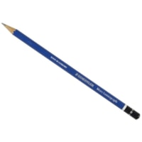 Staedtler Mars Lumograph Drawing/Sketching Pencil - Gray Lead - B - Blue Wood Barrel - 1 Each