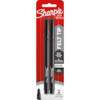 Sharpie Fine Point Pen - Fine Pen Point - Black Ink - 2 / Pack