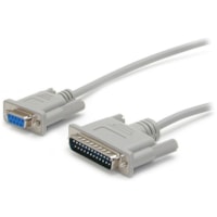 StarTech.com 10 ft Cross Wired DB9 to DB25 Serial Null Modem Cable - Null modem cable - DB-9 (F) - DB-25 (M) - 10 ft - Connect your serial devices, and transfer your files