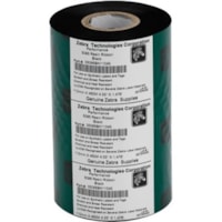 Zebra Resin Ribbon 4.33inx98ft 5095 High Performance P4T - Thermal Transfer - Black - 10 / Box