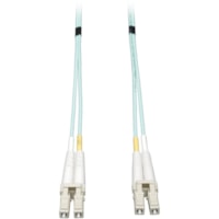 Tripp Lite series Aqua Duplex Fiber Patch Cable - 65.6 ft (19.99 m) Fiber Optic Network Cable - First End: 2 x LC Network - Second End: 2 x LC Network - Patch Cable - LSZH - 50/125 µm - Aqua Blue