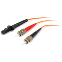 StarTech.com 1m Fiber Optic Cable - Multimode Duplex 62.5/125 - LSZH - MTRJ/ST - OM1 - MTRJ to ST Fiber Patch Cable - Connect fiber network devices for high-speed transfers with LSZH rated cable - 1m MTRJ/ST Fiber Optic Cable - 1 m MTRJ to ST Fiber Patch Cable - 1 meter MTRJ to ST Fiber Cable - Mult