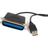 Câble de transfert de données 10 pi (3,05 m) Parallèle/USB - 1 chaque StarTech.com - 10 pi (3,05 m) Parallèle/USB Câble de transfert de données pour Imprimante, Ordinateur, PC - Noir - 1 chaque