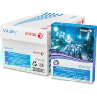 Xerox - Papier copie et multi-usage Vitality 30% Recycled - 92 Luminosité - format lettre - 8 1/2 po (215,90 mm) x 11 po (279,40 mm) - 20 lb (9071,85 g) Poids de Base - Technologie ColorLok, Sans bourrage - Blanc - 5000 / Carton