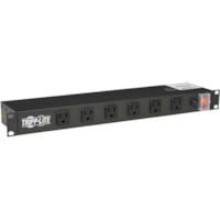 Tripp Lite Power Strip Rackmount Metal 120V 5-15R Right Angle 12 Outlet 1U - NEMA 5-15P - 12 NEMA 5-15R Hospital Grade - 4.57m