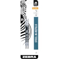 Zebra G-301 JK Gel Stainless Steel Pen Refill - 0.7 mm (0.03") - Blue Ink - Acid-free - 2 / Pack