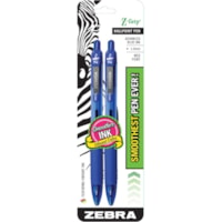 Zebra Pen Z-Grip Retractable Ballpoint Pens - 1 mm (0.04") Medium Pen Point - Retractable - Blue Ink - Blue Barrel - 1 Pack