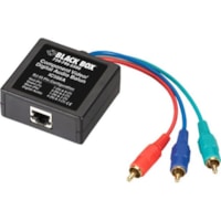 Black Box Component Video/Digital Audio Balun - Male - 1920 x 1080 - 1000 ft (304800 mm) Maximum Operating Distance - Network (RJ-45)