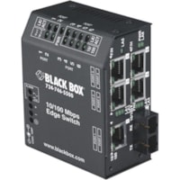 Black Box Standard Heavy Duty Edge Switch - New - 5 x Network (RJ-45) - 1 x SC Ports - Multi-mode - 0.03 mil (0 mm) Fiber - Fast Ethernet - 10/100Base-TX, 100Base-X - 2 km - External, Rack-mountable, Wall Mountable 