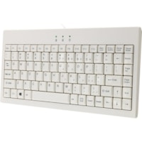 Adesso EasyTouch AKB-110W Mini Keyboard - USB, PS/2 - 87 Keys - White