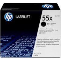 Cartouche toner 55X (CE255X) D'origine Laser - Packet unique - Noir - 1 chaque HP - Laser - 1 Unité