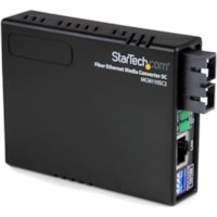 Émetteur-récepteur/Convertisseur de média StarTech.com - 1 x Réseasu (RJ-45) - 1 x Ports SC - Fonction DuplexPort SC - Multimode - 0,05 mil (0 mm) Fibre - Fast Ethernet - 10Base-T, 100Base-FX, 100Base-TX - Adaptateur secteur CA - Externe